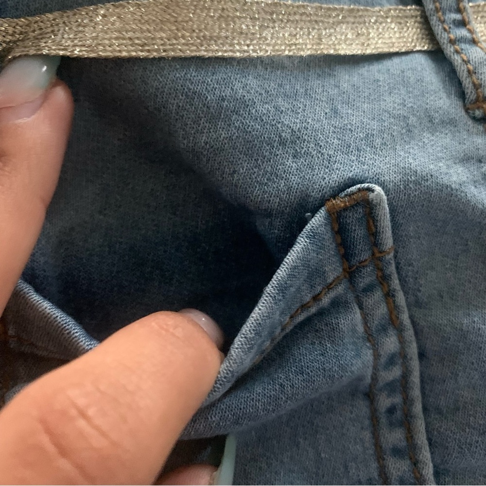 🍭3/$15 Oshkosh B’Gosh Baby Knit-Like Denim Overalls-9months - Picture 9 of 16